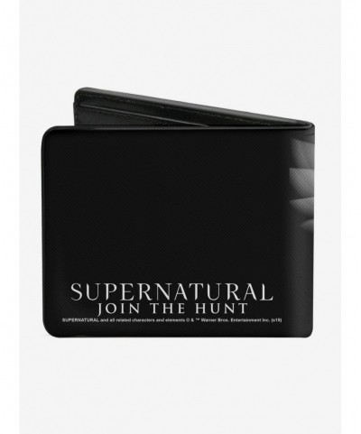 Crazy Deals Supernatural Castiel Angel Wings Pose Logo Bi-fold Wallet $7.75 Wallets