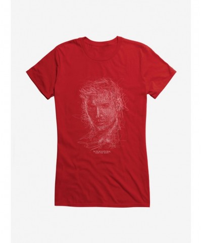 Wholesale Supernatural Dean Squiggle Sketch Girl's T-Shirt $6.97 T-Shirts