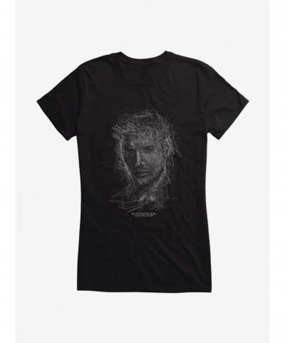 Wholesale Supernatural Dean Squiggle Sketch Girl's T-Shirt $6.97 T-Shirts