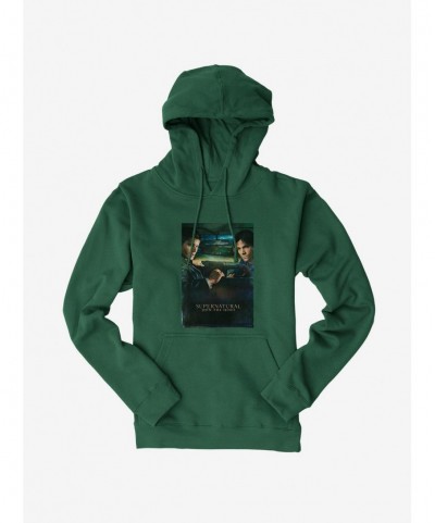 Hot Selling Supernatural Winchester Brothers Car Ride Hoodie $14.73 Hoodies