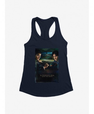 Premium Supernatural Winchester Brothers Car Ride Girls Tank $9.76 Tanks