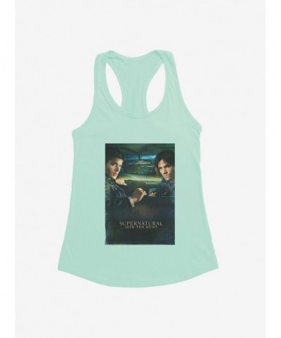 Premium Supernatural Winchester Brothers Car Ride Girls Tank $9.76 Tanks