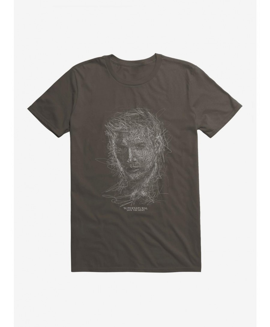 Pre-sale Supernatural Dean Squiggle Sketch T-Shirt $6.12 T-Shirts