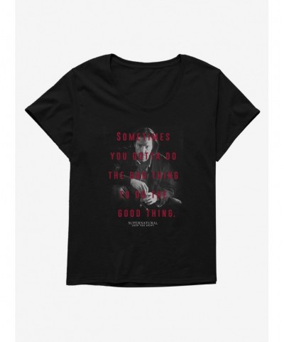 Flash Deal Supernatural Do Bad To Do Good Girls Plus Size T-Shirt $10.17 T-Shirts