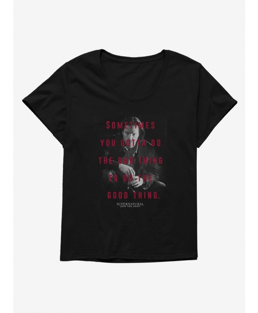 Flash Deal Supernatural Do Bad To Do Good Girls Plus Size T-Shirt $10.17 T-Shirts