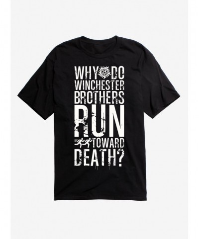 High Quality Supernatural Run Toward Death T-Shirt $5.74 T-Shirts