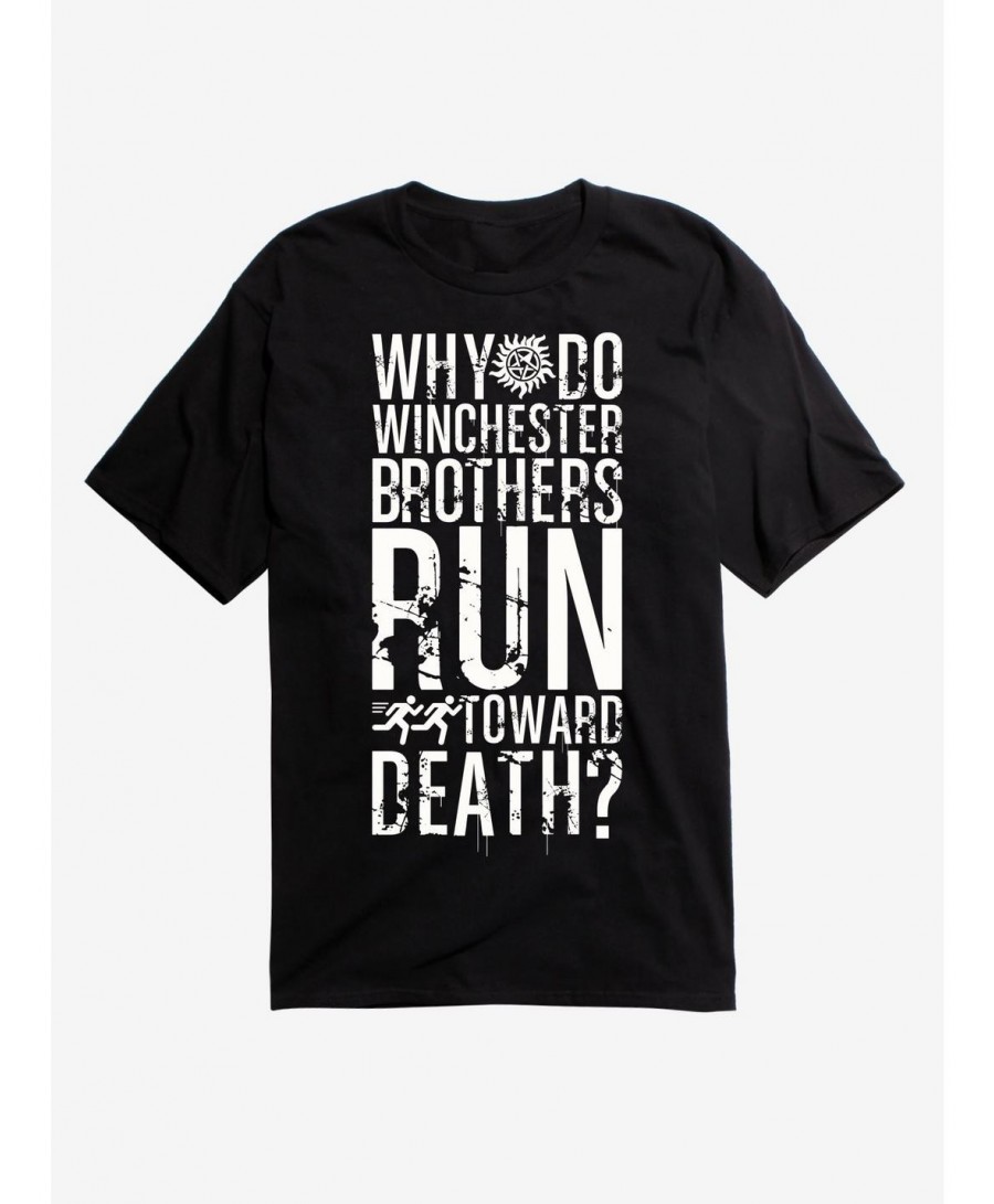 High Quality Supernatural Run Toward Death T-Shirt $5.74 T-Shirts