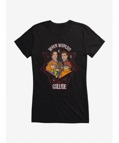 Cheap Sale Supernatural ScoobyNatural Worlds Collide Girls T-Shirt $6.18 T-Shirts