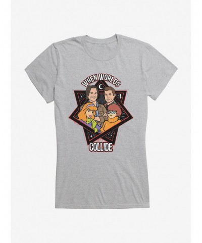 Cheap Sale Supernatural ScoobyNatural Worlds Collide Girls T-Shirt $6.18 T-Shirts