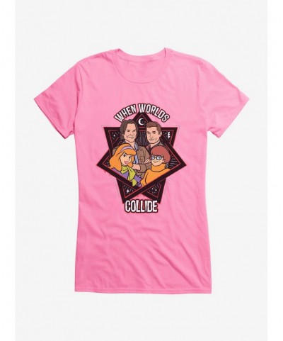 Cheap Sale Supernatural ScoobyNatural Worlds Collide Girls T-Shirt $6.18 T-Shirts