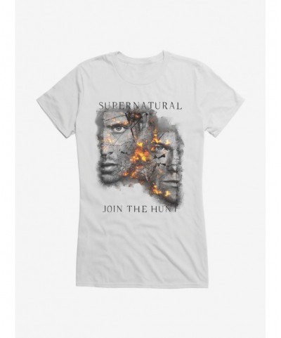 Bestselling Supernatural Fire Crackle Sam & Dean Girls T-Shirt $5.98 T-Shirts