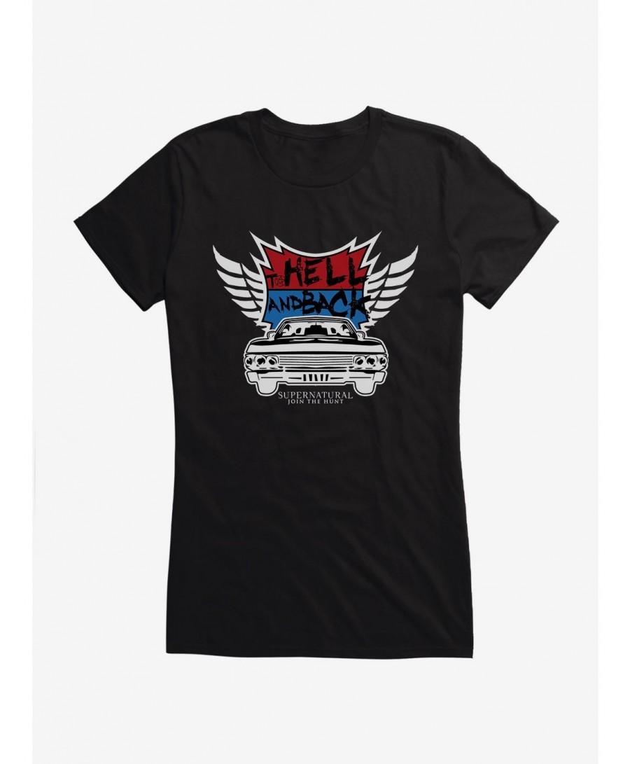 Huge Discount Supernatural To Hell and Back Girls T-Shirt $5.98 T-Shirts