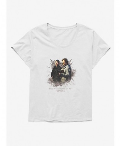 Hot Selling Supernatural Shotguns Sam & Dean Girls T-Shirt Plus Size $7.63 T-Shirts