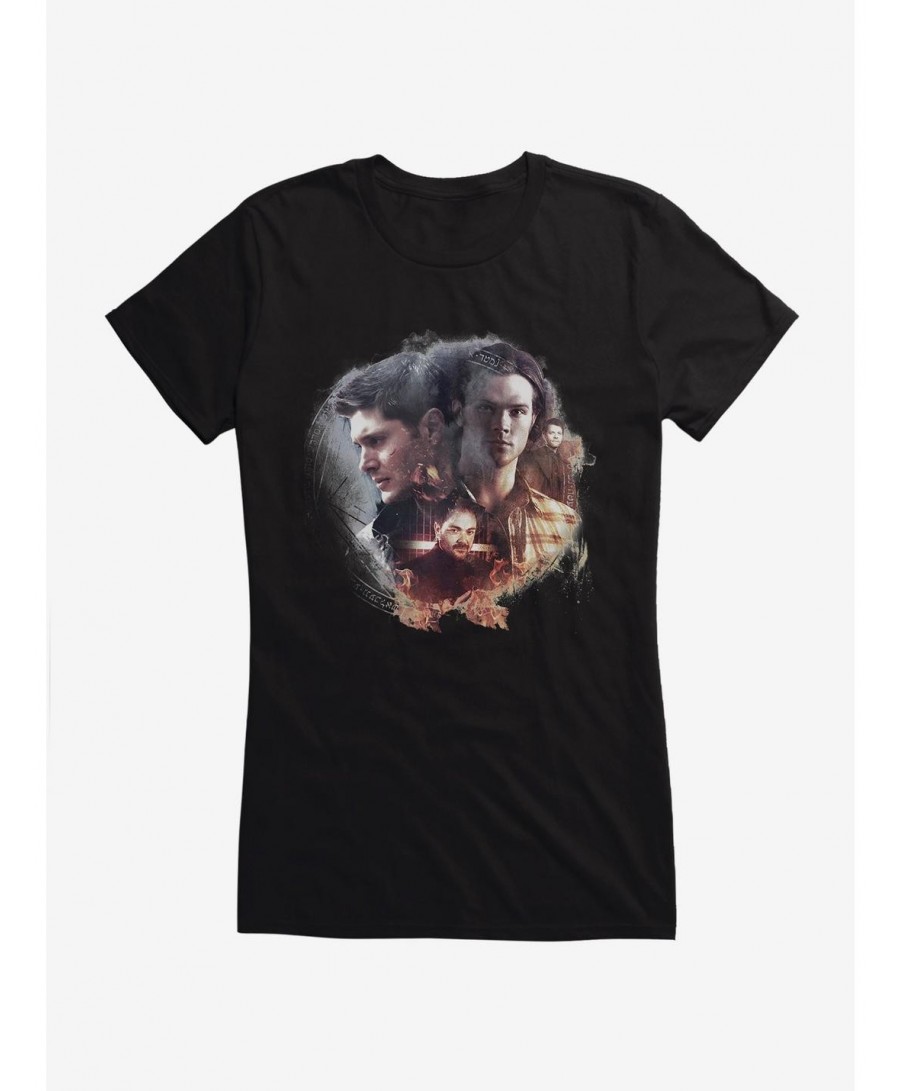 Premium Supernatural Sam, Dean and Crowley Girls T-Shirt $6.97 T-Shirts