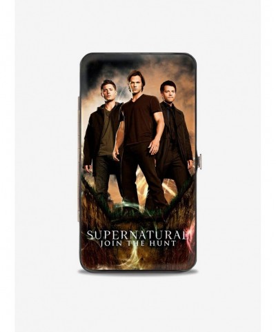 Wholesale Supernatural Dean Sam Castiel Standing Pose Join The Hunt Hinged Wallet $7.52 Wallets