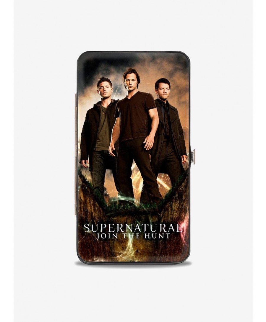 Wholesale Supernatural Dean Sam Castiel Standing Pose Join The Hunt Hinged Wallet $7.52 Wallets