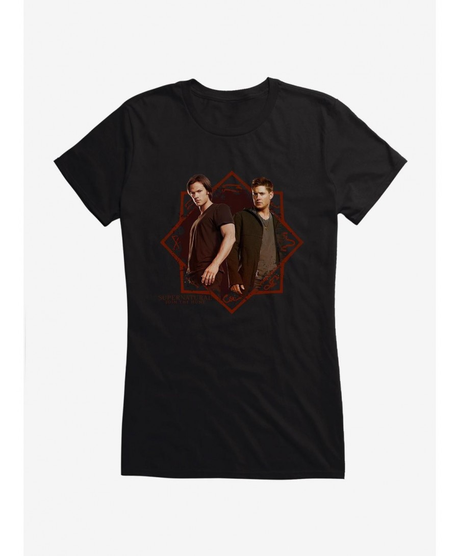 Unique Supernatural Sam and Dean Girls T-Shirt $7.97 T-Shirts