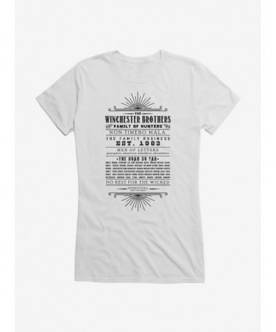 Absolute Discount Supernatural The Winchester Brothers Girl's T-Shirt $9.56 T-Shirts