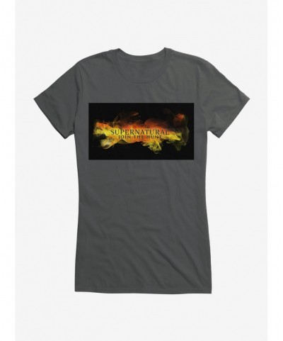 Flash Sale Supernatural Fire Banner Girls T-Shirt $7.77 T-Shirts