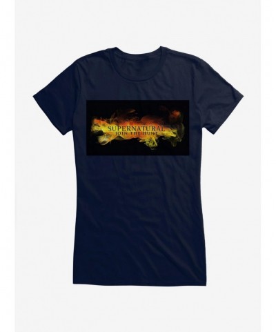 Flash Sale Supernatural Fire Banner Girls T-Shirt $7.77 T-Shirts