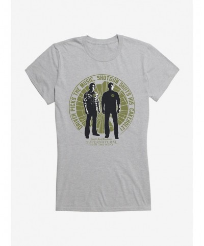 New Arrival Supernatural Shotgun Shuts His Cakehole Girls T-Shirt $9.16 T-Shirts