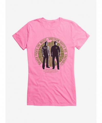 New Arrival Supernatural Shotgun Shuts His Cakehole Girls T-Shirt $9.16 T-Shirts