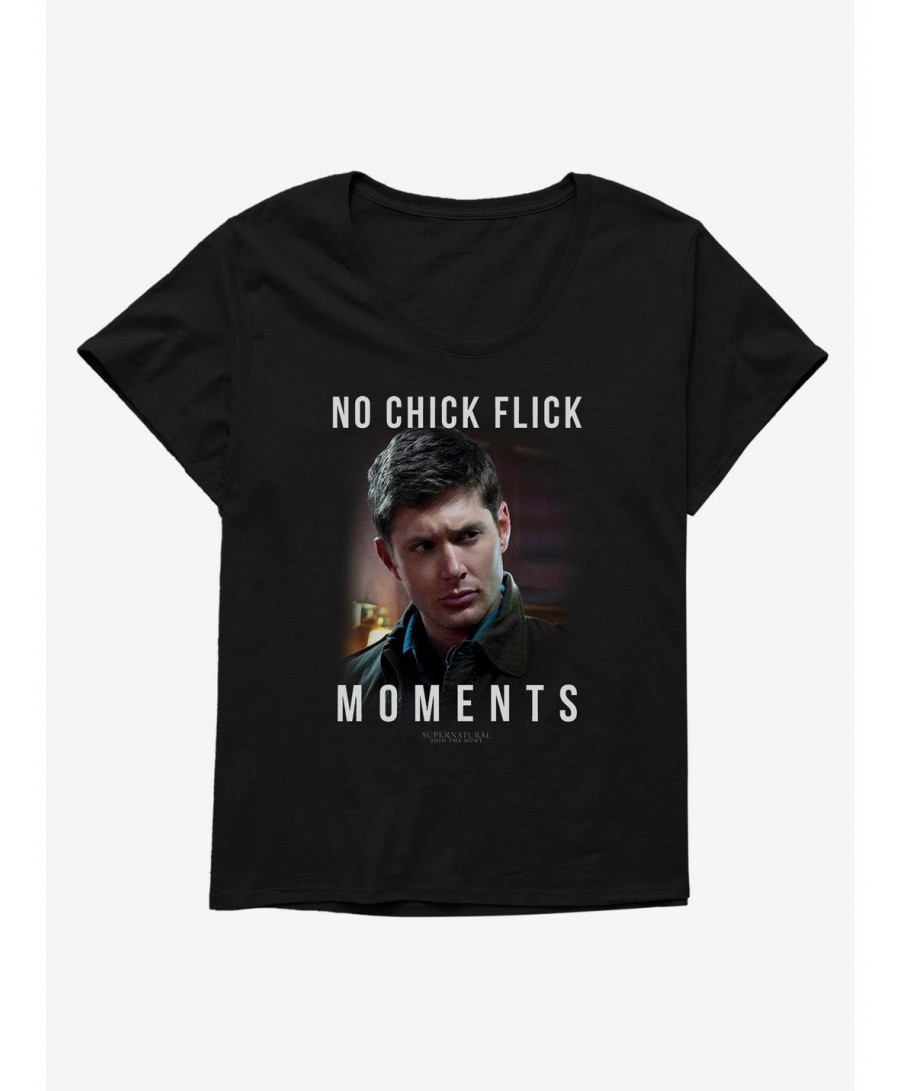 Bestselling Supernatural No Chick Flick Moments Girls Plus Size T-Shirt $8.09 T-Shirts