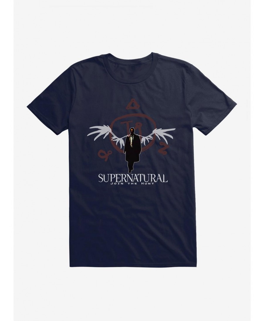 Absolute Discount Supernatural Castiel Angel Seal T-Shirt $6.69 T-Shirts