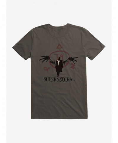 Absolute Discount Supernatural Castiel Angel Seal T-Shirt $6.69 T-Shirts