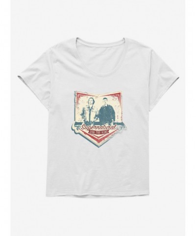 Discount Sale Supernatural Vintage Sam & Dean Join The Hunt Girls T-Shirt Plus Size $6.94 T-Shirts