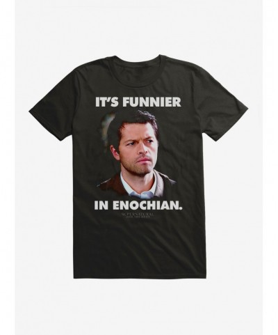 Crazy Deals Supernatual It's Funnier In Enchian T-Shirt $9.18 T-Shirts