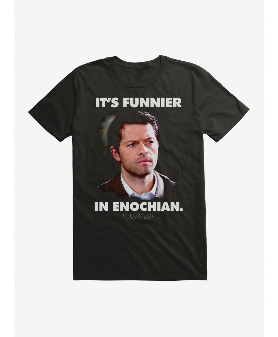 Crazy Deals Supernatual It's Funnier In Enchian T-Shirt $9.18 T-Shirts