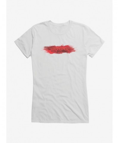 Low Price Supernatural Red Logo Girls T-Shirt $8.76 T-Shirts