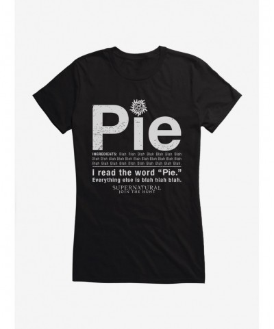 Fashion Supernatural Pie Girls T-Shirt $9.36 T-Shirts