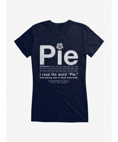 Fashion Supernatural Pie Girls T-Shirt $9.36 T-Shirts