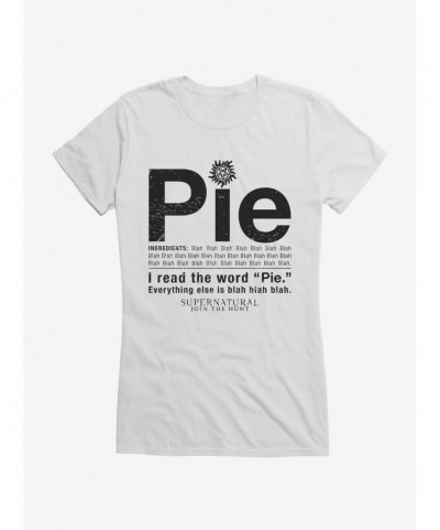 Fashion Supernatural Pie Girls T-Shirt $9.36 T-Shirts