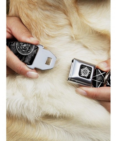 Clearance Supernatural Devils Trap Pentagrams Seatbelt Buckle Dog Collar $10.96 Pet Collars