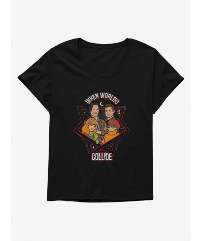 Festival Price Supernatural Scoobynatural Worlds Collide Girls T-Shirt Plus Size $10.87 T-Shirts