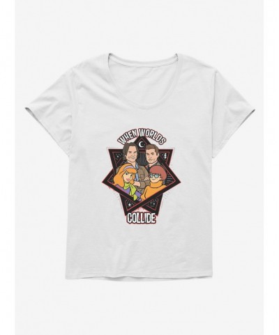 Festival Price Supernatural Scoobynatural Worlds Collide Girls T-Shirt Plus Size $10.87 T-Shirts