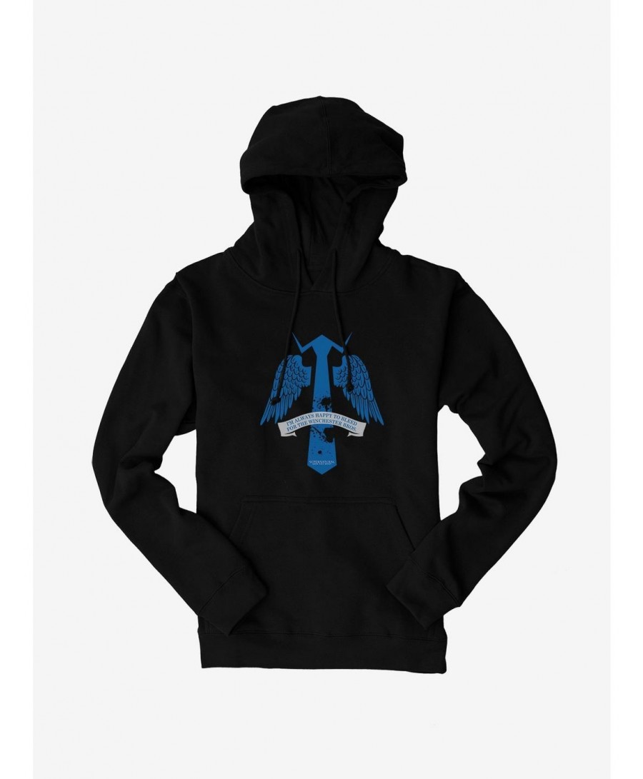 Discount Supernatural Castiel Tie Hoodie $17.24 Hoodies