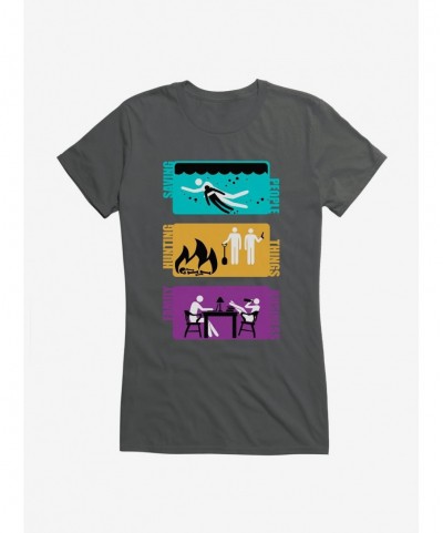 Limited-time Offer Supernatural Saving, Hunting, Family Business Girls T-Shirt $9.96 T-Shirts