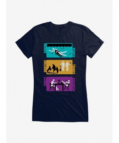 Limited-time Offer Supernatural Saving, Hunting, Family Business Girls T-Shirt $9.96 T-Shirts