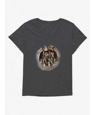 High Quality Supernatural Join The Hunt Trio Girls T-Shirt Plus Size $11.10 T-Shirts