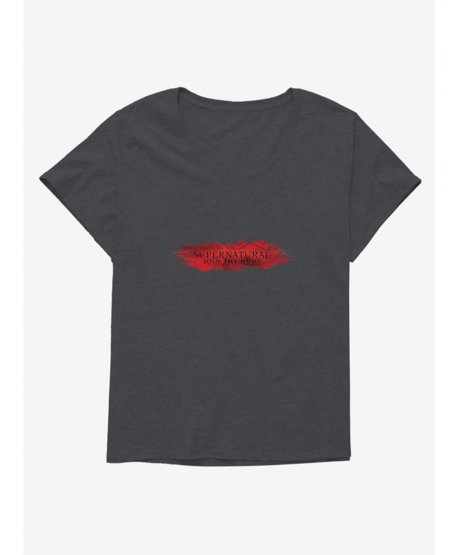 Exclusive Price Supernatural Join The Hunt Red Logo Girls T-Shirt Plus Size $10.17 T-Shirts