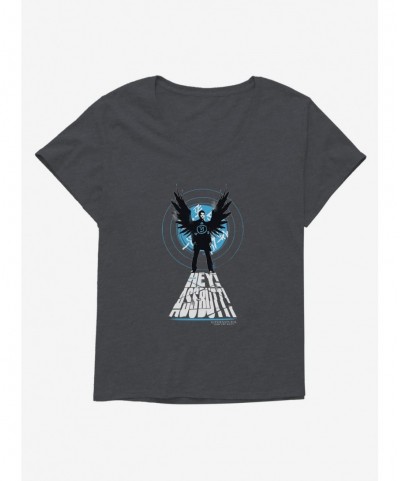 Exclusive Price Supernatural Castiel Entrance Girls T-Shirt Plus Size $8.32 T-Shirts