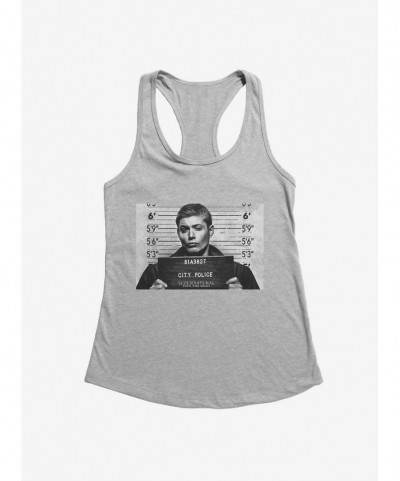 New Arrival Supernatural Dean Winchester Mug Shot Girls Tank $7.97 Tanks