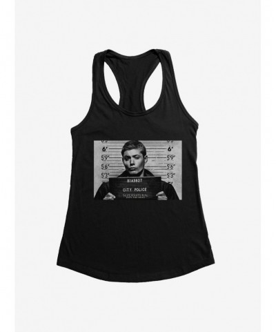 New Arrival Supernatural Dean Winchester Mug Shot Girls Tank $7.97 Tanks