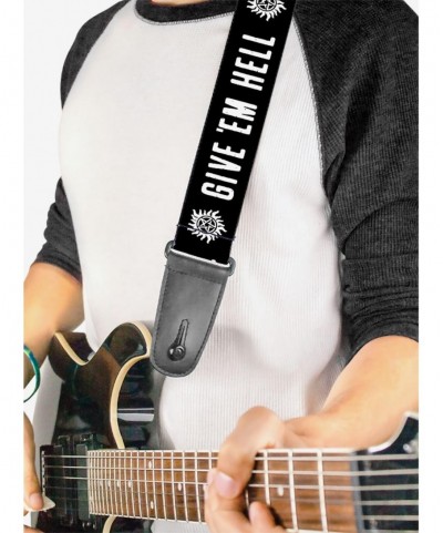 Premium Supernatural Winchester Pentagram Give Em Hell Guitar Strap $9.71 Guitar Straps