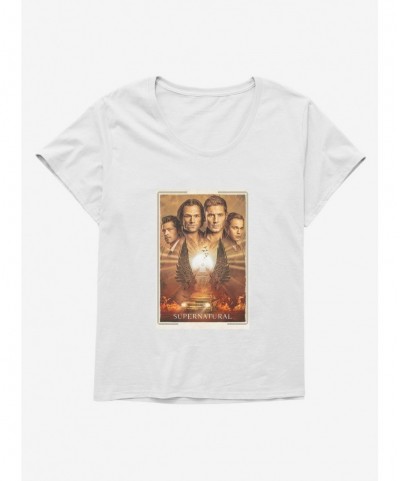 Clearance Supernatural Key Team Poster Girls T-Shirt Plus Size $7.17 T-Shirts