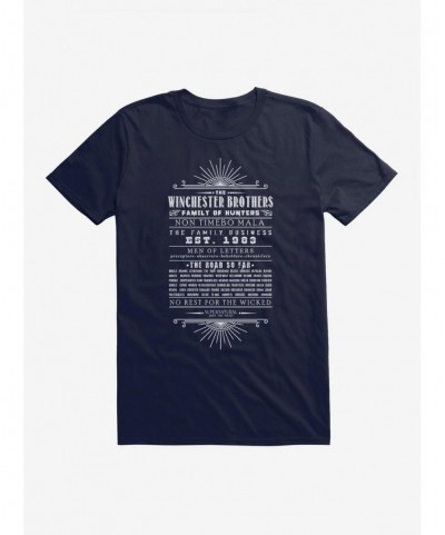 Low Price Supernatural The Winchester Brothers T-Shirt $5.74 T-Shirts